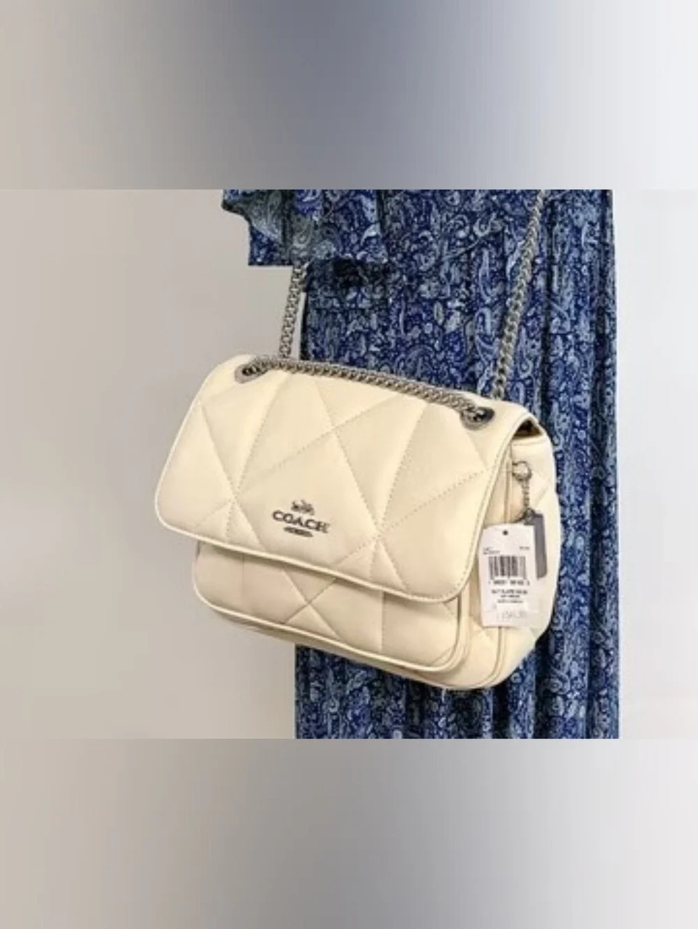 New Coach Klare puffy cream bag